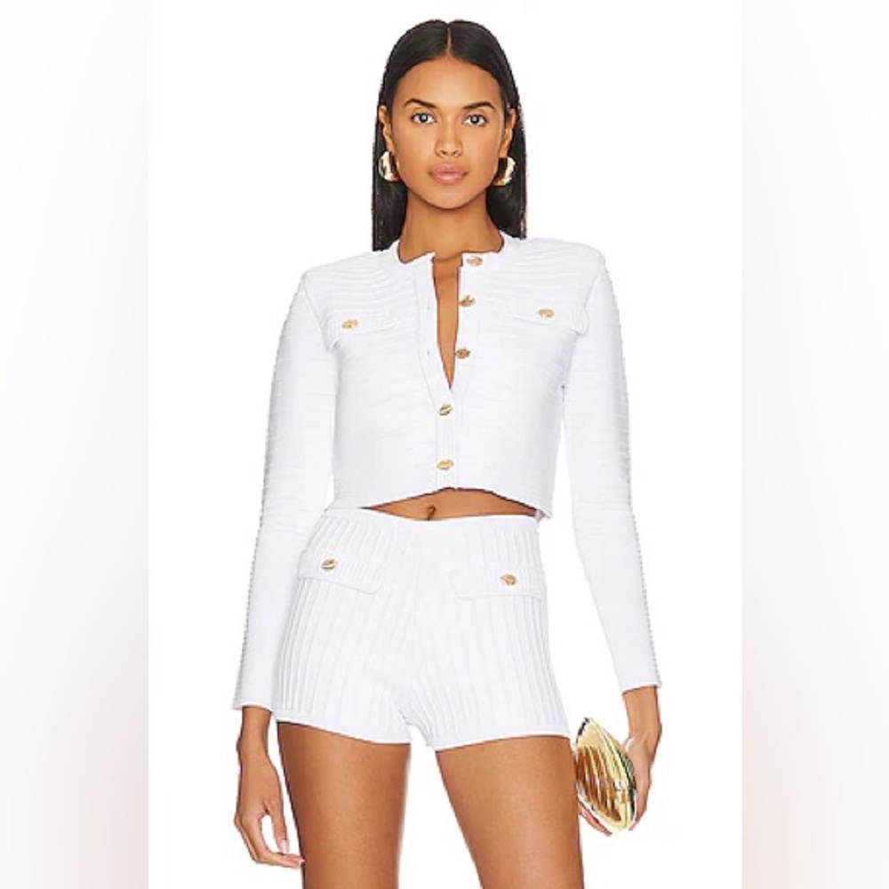 Retrofete Yolanda Cardigan in White, Size S